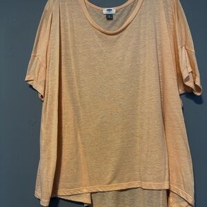 Old Navy Peach Scoop Neck Short Sleeve Tee